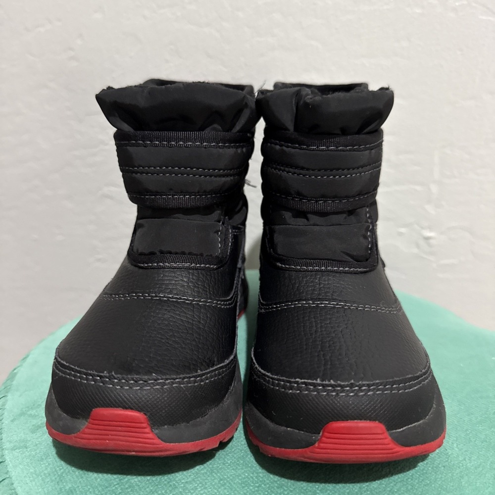 UGG Taney Weather Black Red Waterproof Toddler Boots Size 12 1122399T - Picture 2 of 9